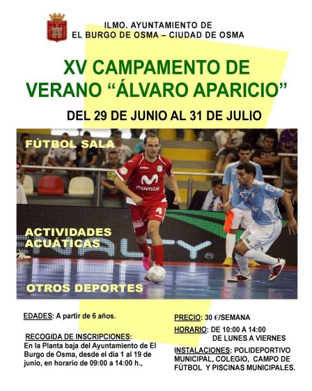 XV Campamento de verano «Álvaro Aparicio» 2026