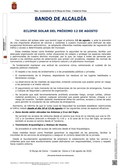 Bando del Alcalde