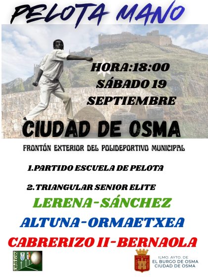 Pelota mano – Ciudad de Osma